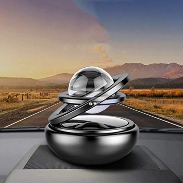 Double Ring with Glass Ball Rotating