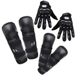 Knee Elbow Guard Gear for Bike with Hand Gloves